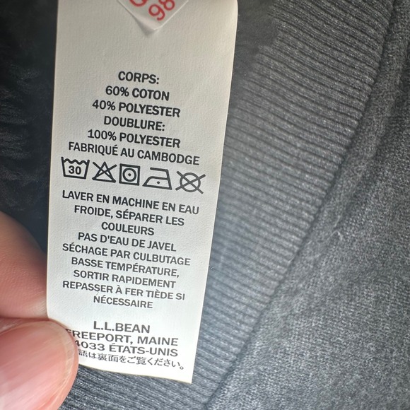 L.L.Bean Sweatpants Women's Size Medium Gray Fleece Lined Jogger - Picture 10 of 11